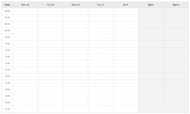 Preview of the August 2026 weekly planner, monday-week-numbers printable PDF